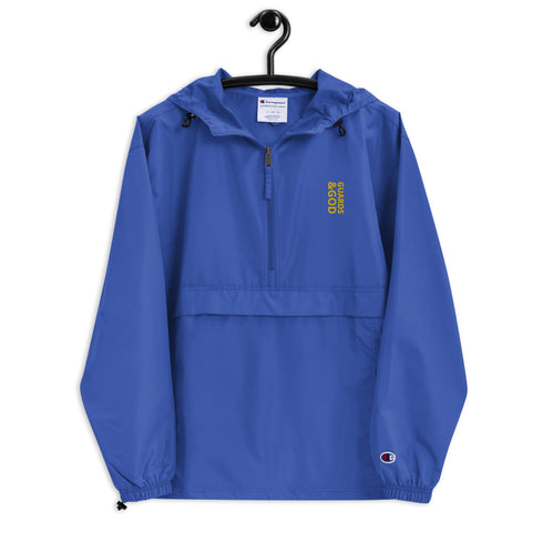 Guards &God Vertical Tuscan Embroidered Champion Packable Jacket